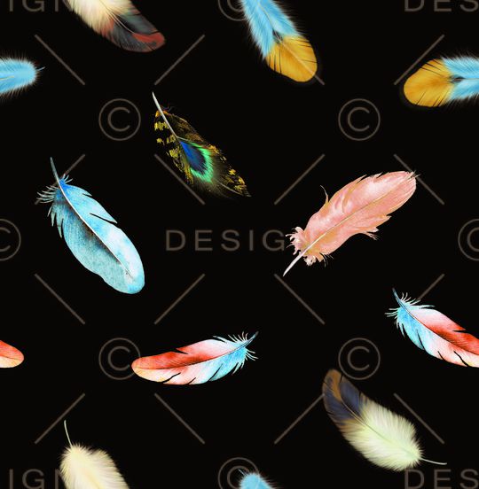 羽毛印花华亿平台图片