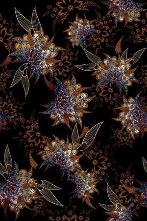 抽象花卉印花华亿平台图片