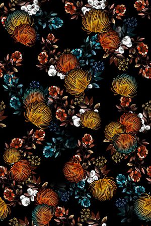 抽象花卉印花华亿平台图片