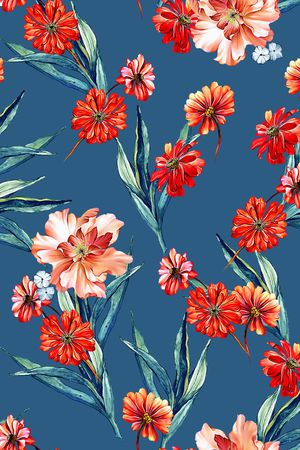 连衣裙印花华亿平台图片