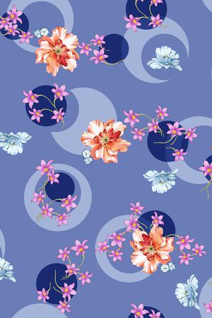 连衣裙印花华亿平台图片