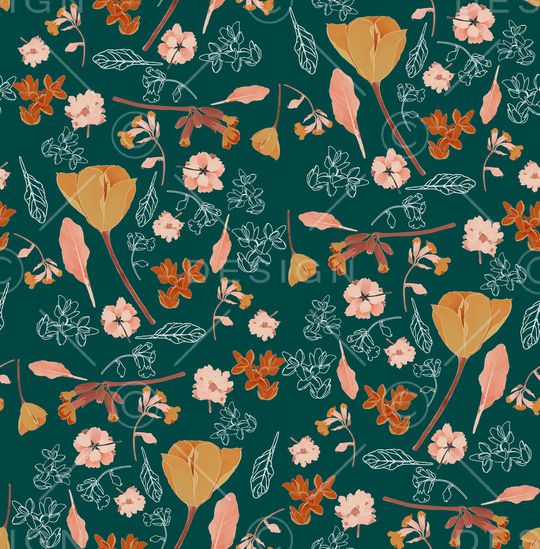 小雏菊印花华亿平台图片