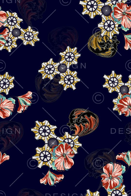 旗袍印花华亿平台图片