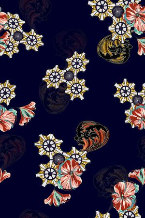 旗袍印花华亿平台图片