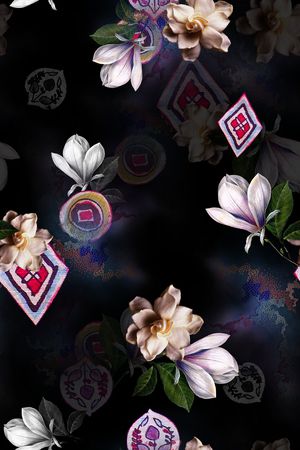 旗袍印花华亿平台图片