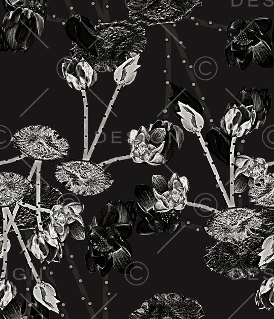 荷花印花华亿平台图片