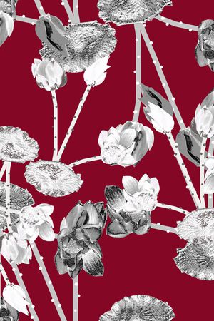 荷花印花华亿平台图片