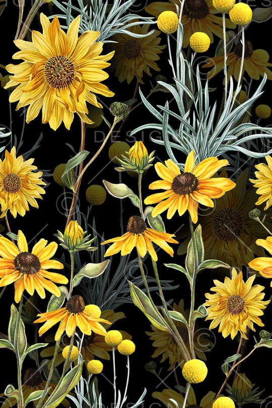 向日葵印花华亿平台图片