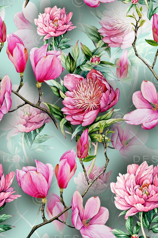 花卉印花华亿平台图片