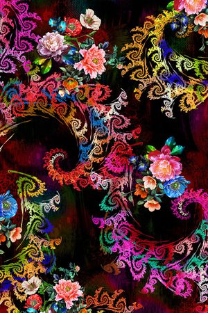 几何印花华亿平台图片