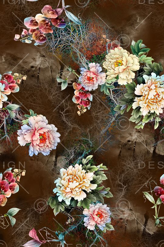 水墨风印花华亿平台图片