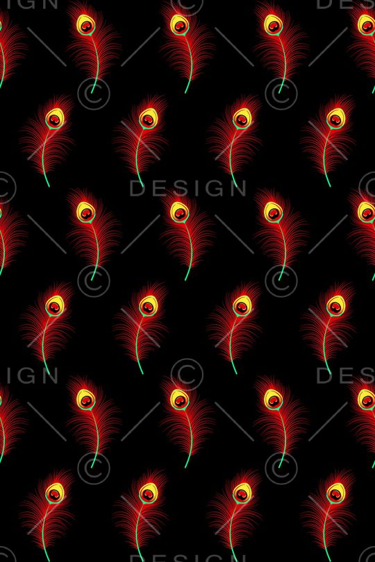 羽毛印花华亿平台图片