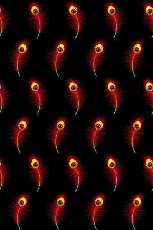 羽毛印花华亿平台图片