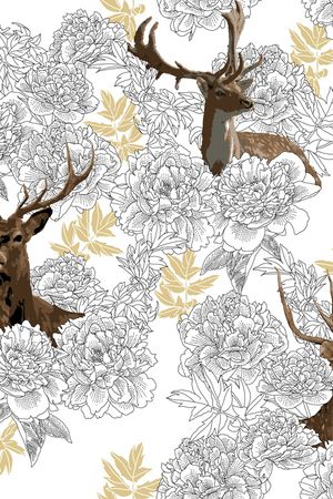 动物花卉印花华亿平台图片