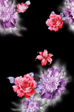 花卉印花华亿平台图片