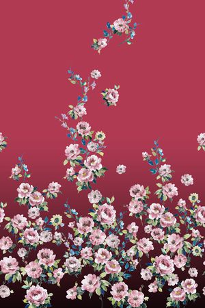 花卉印花华亿平台图片