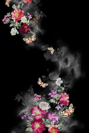 花卉印花华亿平台图片