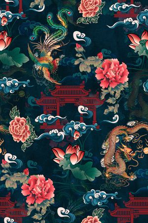 复古印花华亿平台图片