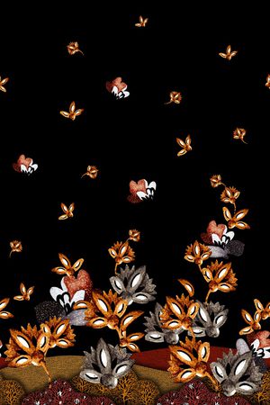 花卉印花华亿平台图片