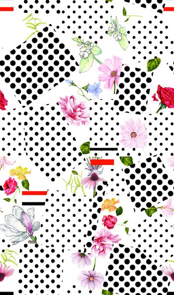 花卉印花华亿平台图片