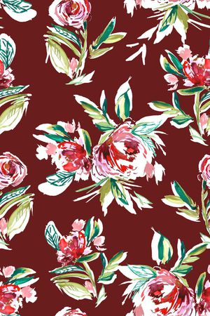 抽象花卉印花华亿平台图片