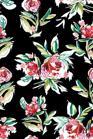 抽象花卉印花华亿平台图片