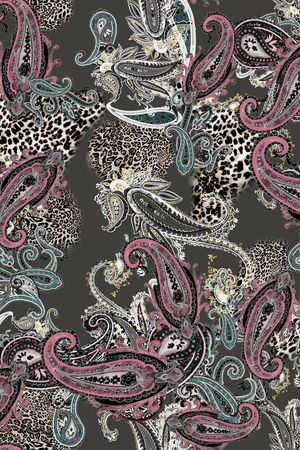 豹纹印花华亿平台图片