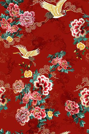 旗袍印花华亿平台图片