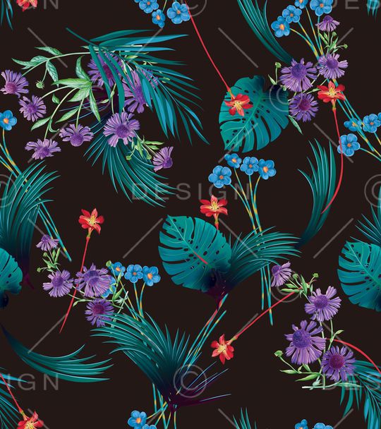 花卉印花华亿平台图片