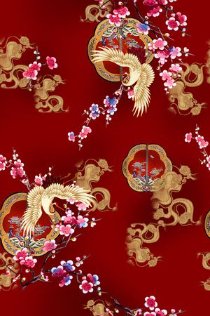 旗袍印花华亿平台图片