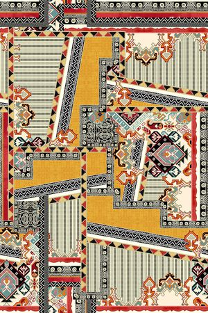 混合拼接印花华亿平台图片