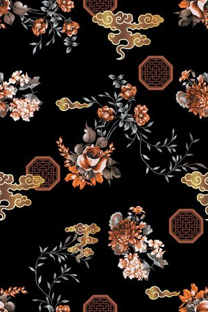 复古印花华亿平台图片