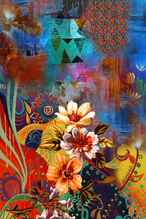 几何印花华亿平台图片