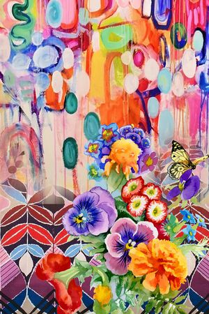 几何印花华亿平台图片