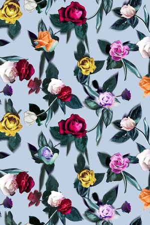 花卉印花华亿平台图片