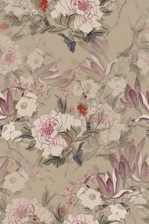 抽象花卉印花华亿平台图片