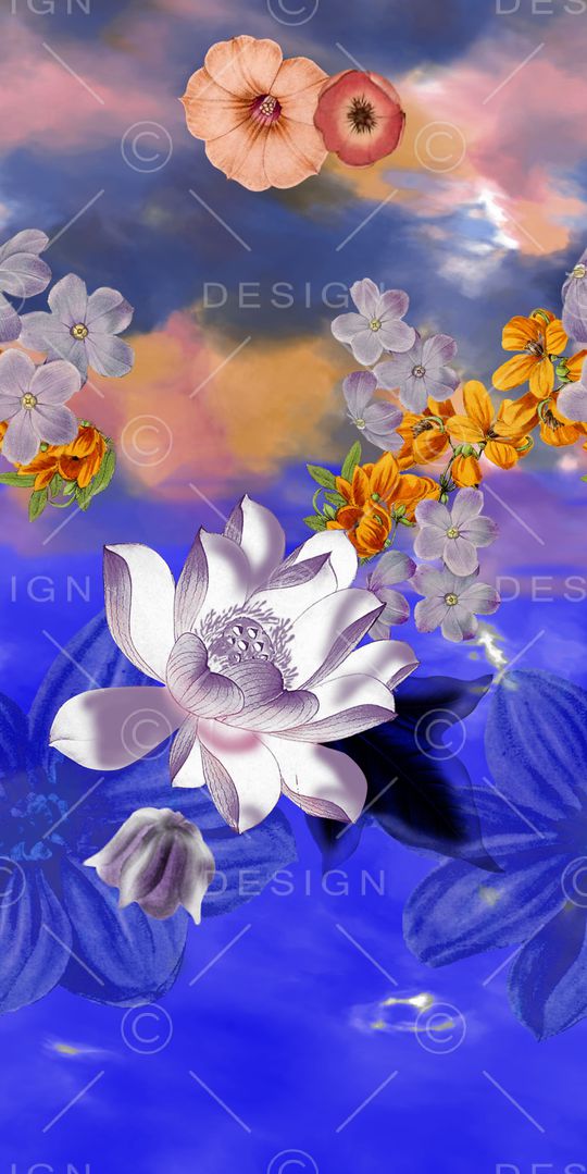 鲜花印花华亿平台图片