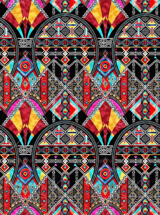 几何印花华亿平台图片