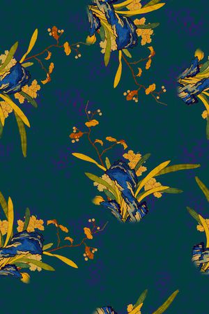 花卉印花华亿平台图片