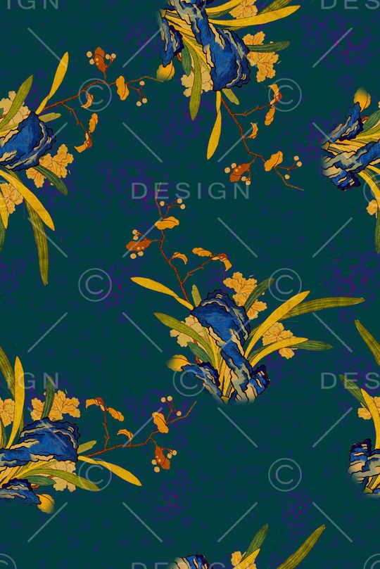 花卉印花华亿平台图片