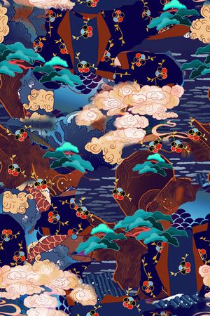 祥云印花华亿平台图片