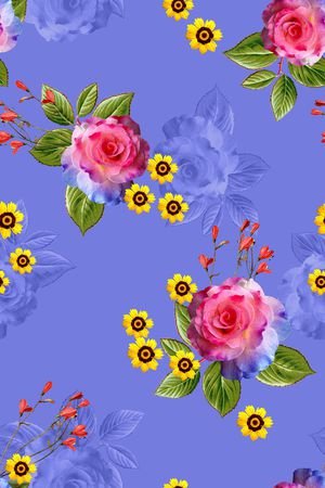 花卉印花华亿平台图片