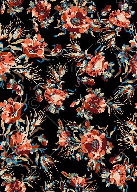 花卉印花华亿平台图片