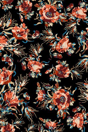 花卉印花华亿平台图片