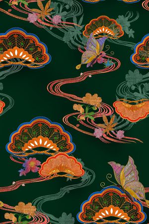 旗袍印花华亿平台图片