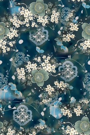 彩底花卉印花华亿平台图片