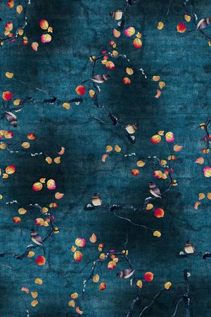 花鸟印花华亿平台图片