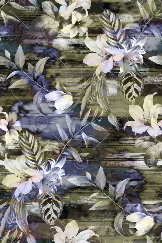 绿植树叶印花华亿平台图片