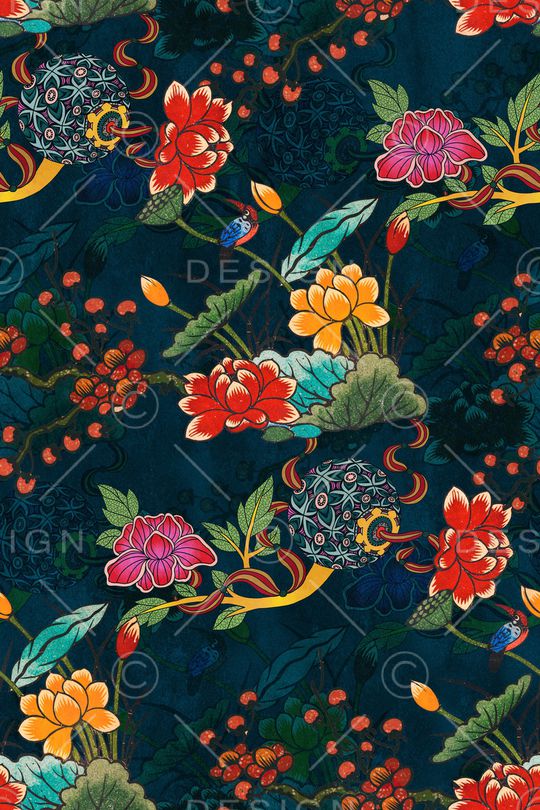 荷花印花华亿平台图片