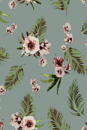 民族花卉印花华亿平台图片